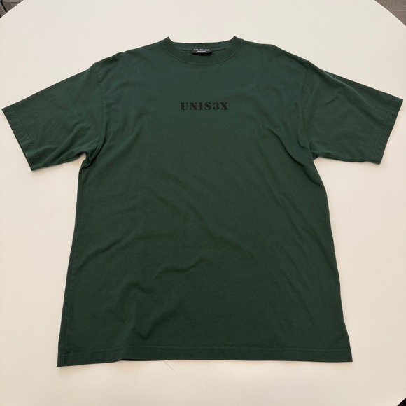 Balenciaga Unis3x‎ Unisex Wardrobe T-Shirt Graphic Print Short Sleeve Top Size S